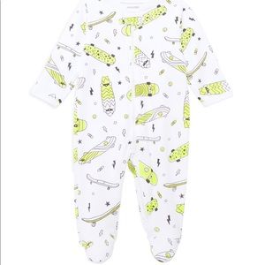 NWT Baby Noomie Baby Boy's Skateboards Footie